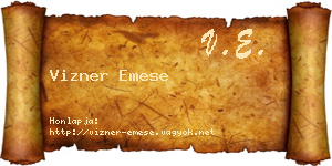 Vizner Emese névjegykártya